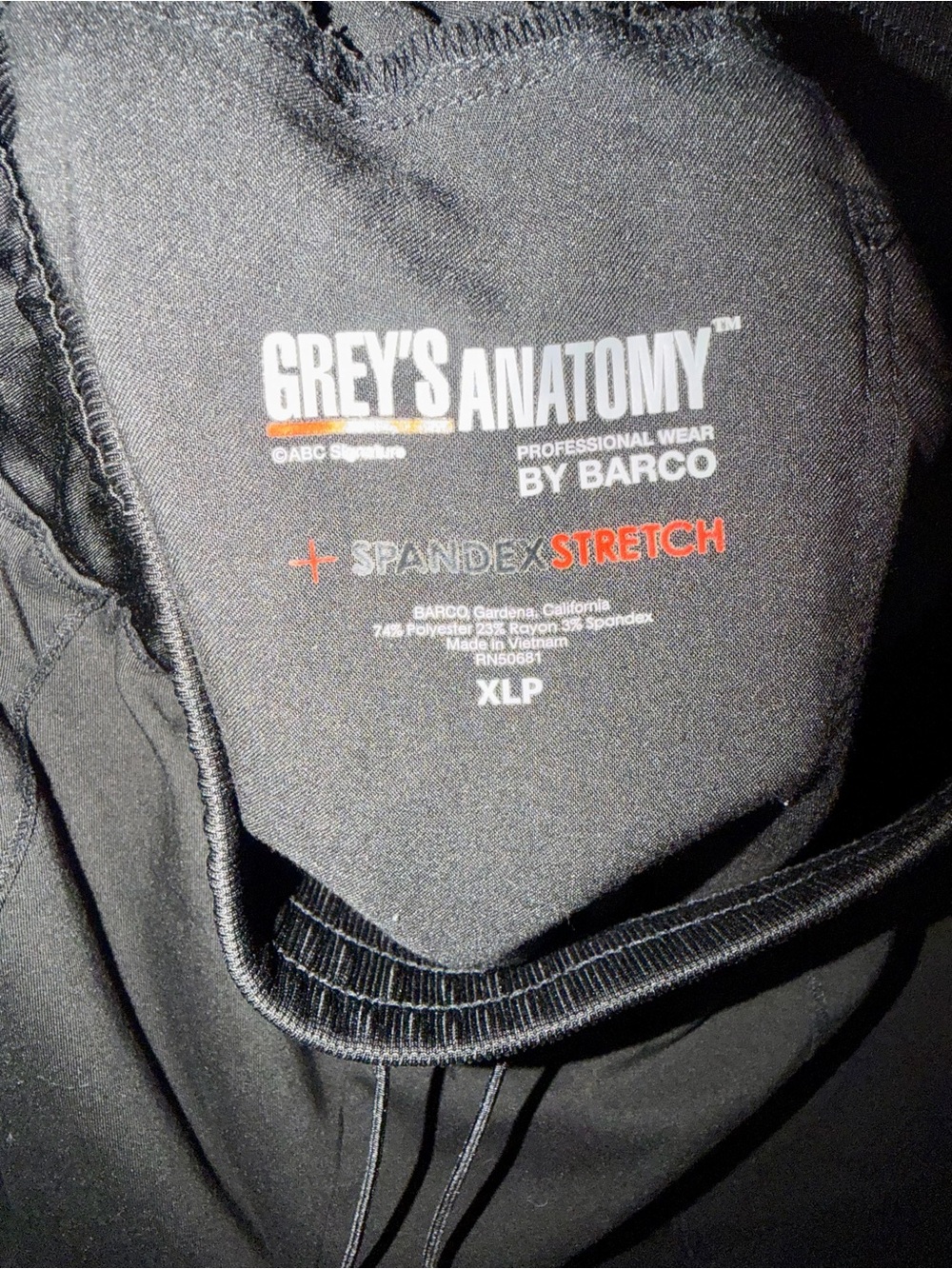 Women Grey's Anatomy by Barco Black Scrub pants